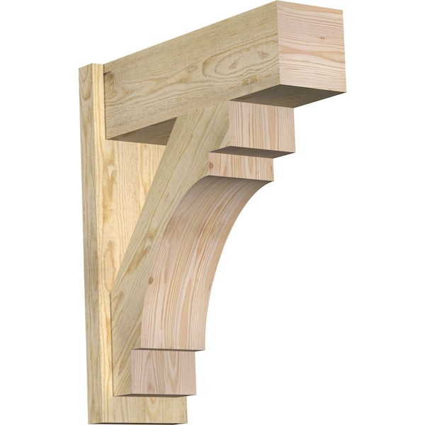 Ekena Millwork Merced Block Rough Sawn Outlooker, Douglas Fir, 8"W x 24"D x 28"H OUT08X24X28MRC05RDF - main